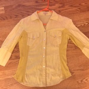 Yellow casual button down